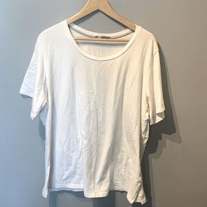 White Cotton T-shirt Plain